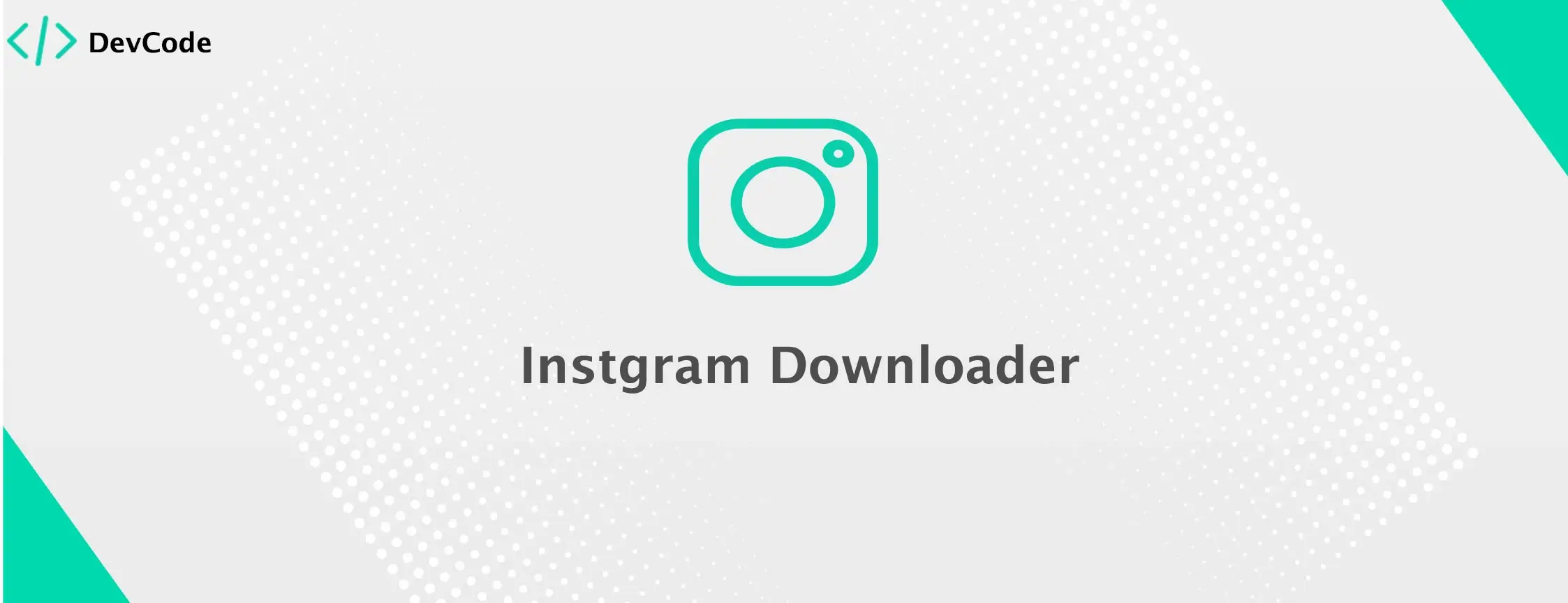 Instagram Downloader - DevCodes